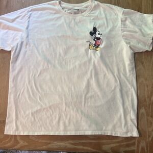 Disney Mickey‎ Mouse Shirt Women's 3XL Ivory Graphic Keep Going Keep Growing